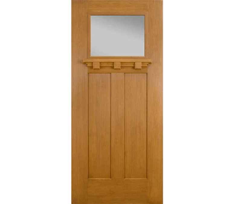 Great Falls Craftsman Light Fiberglass Entry Door